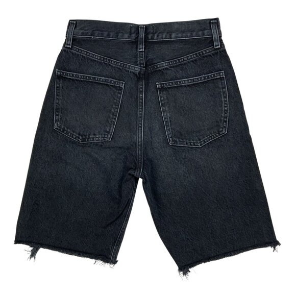 AGOLDE Denim 90's Shorts 24 Fallen Charcoal Wash Cutoffs High Rise - Picture 11 of 12